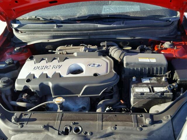 KMHCN35C97U013184 - 2007 HYUNDAI ACCENT BAS RED photo 7