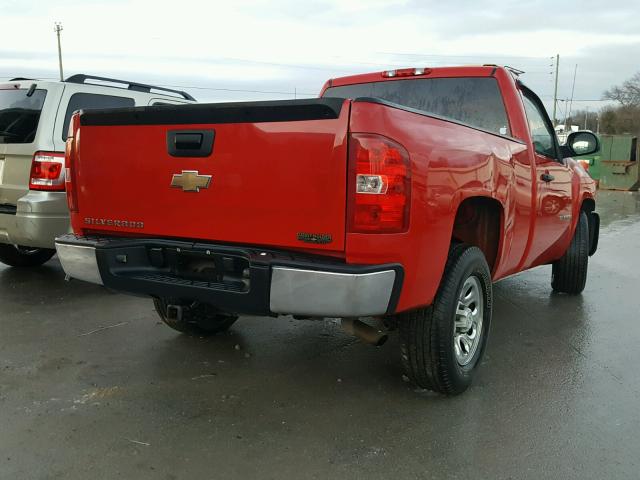 1GCEC14C47Z537239 - 2007 CHEVROLET SILVERADO RED photo 4