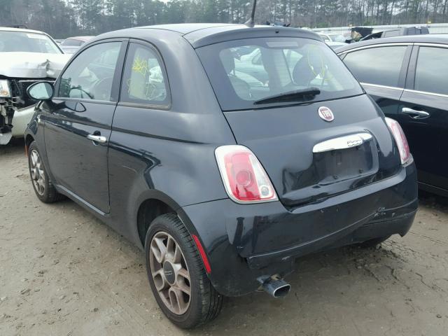 3C3CFFAR1CT270457 - 2012 FIAT 500 POP BLACK photo 3