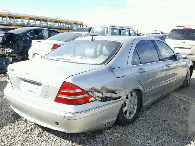 WDBNG70J71A135019 - 2001 MERCEDES-BENZ S 430 SILVER photo 4