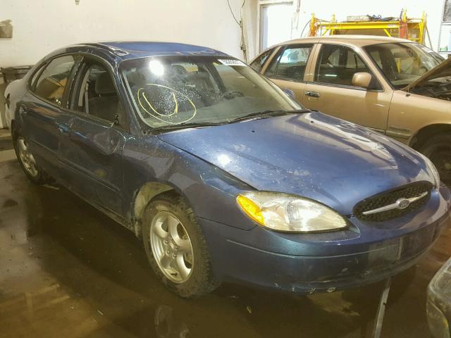 1FAHP53U92G117960 - 2002 FORD TAURUS SE BLUE photo 1