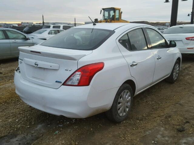 3N1CN7AP4EL860399 - 2014 NISSAN VERSA S WHITE photo 4