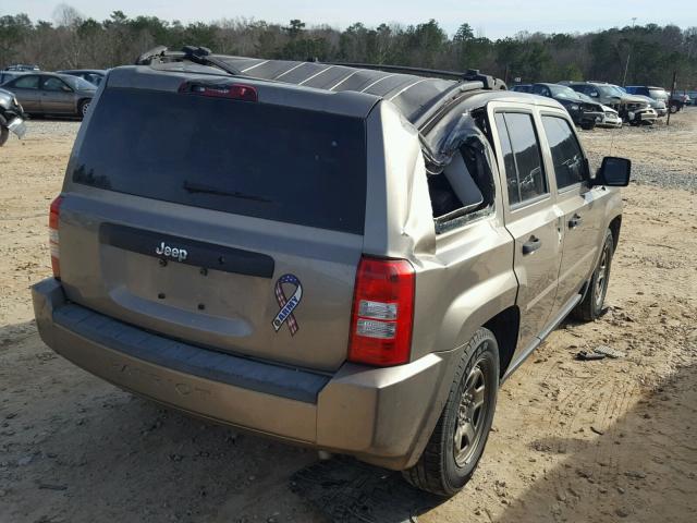 1J8FT28W38D761009 - 2008 JEEP PATRIOT SP GOLD photo 4