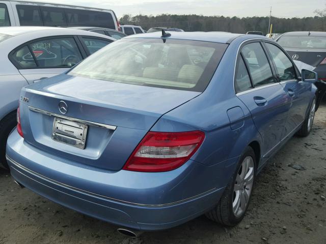 WDDGF5EB9BA433422 - 2011 MERCEDES-BENZ C 300 BLUE photo 4