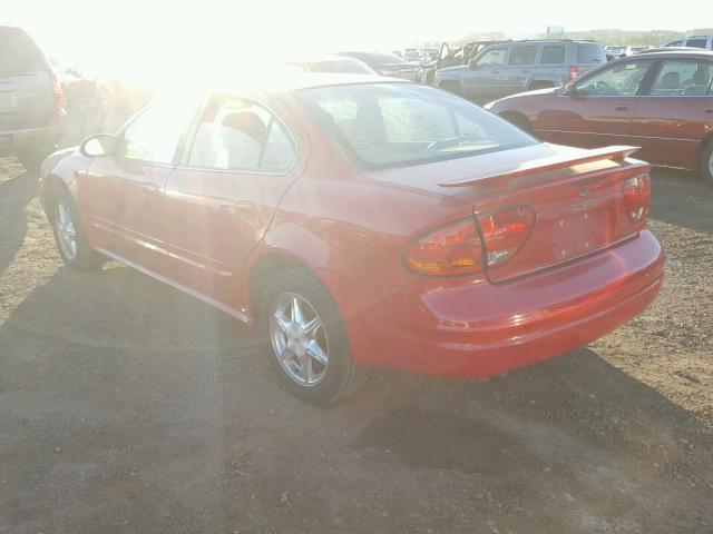 1G3NF52E2YC355739 - 2000 OLDSMOBILE ALERO GLS 红色 照片 3
