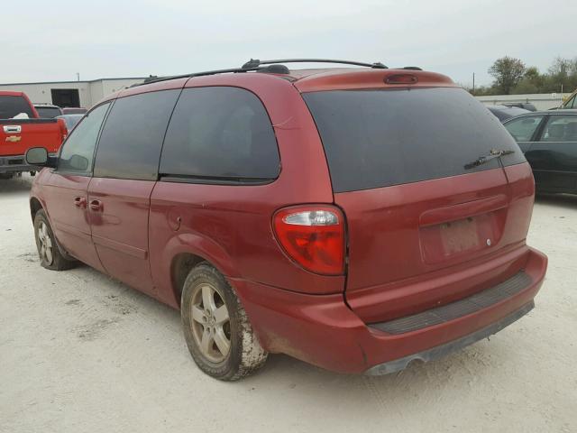 2D4GP44L75R143694 - 2005 DODGE GRAND CARA RED photo 3