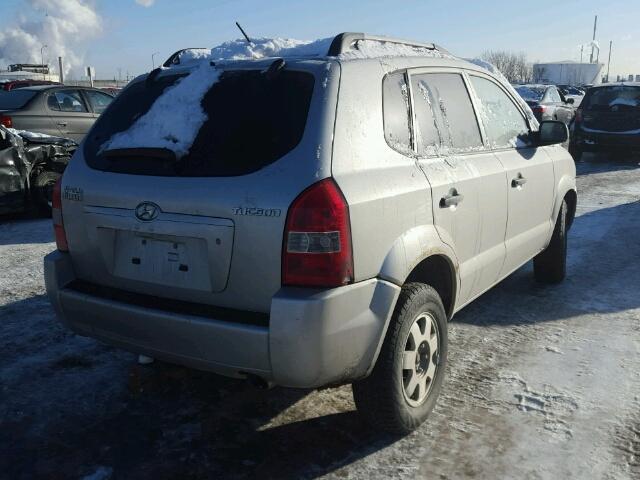 KM8JM12B07U542968 - 2007 HYUNDAI TUCSON GLS SILVER photo 4