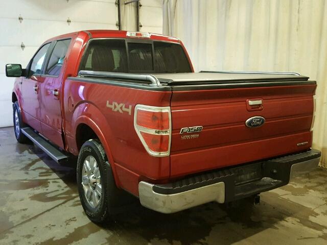 1FTFW1EF4CKD64359 - 2012 FORD F150 SUPER RED photo 3