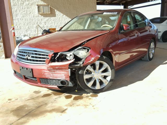 JNKAY01E07M307435 - 2007 INFINITI M35 BASE RED photo 2