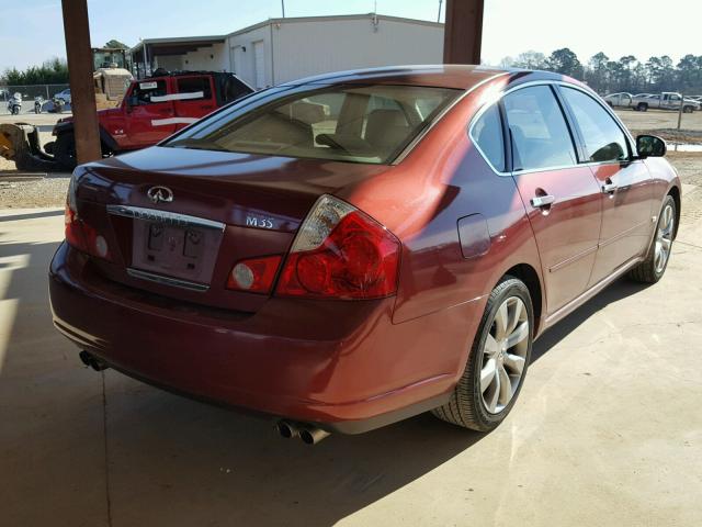 JNKAY01E07M307435 - 2007 INFINITI M35 BASE RED photo 4