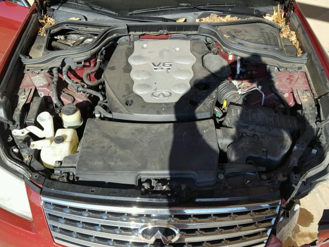 JNKAY01E07M307435 - 2007 INFINITI M35 BASE RED photo 7