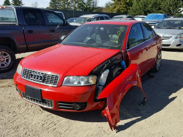 WAUPL68E35A067814 - 2005 AUDI S4 RED photo 2