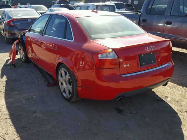WAUPL68E35A067814 - 2005 AUDI S4 RED photo 3