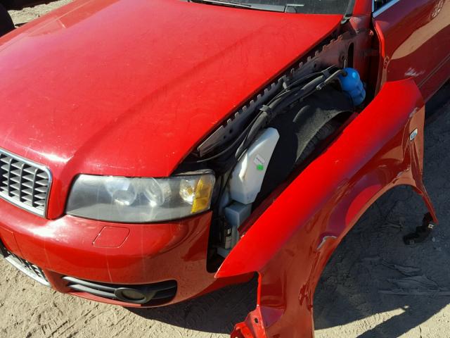 WAUPL68E35A067814 - 2005 AUDI S4 RED photo 9