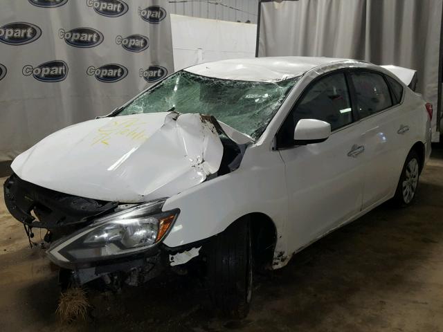 3N1AB7AP8HL670173 - 2017 NISSAN SENTRA S WHITE photo 2