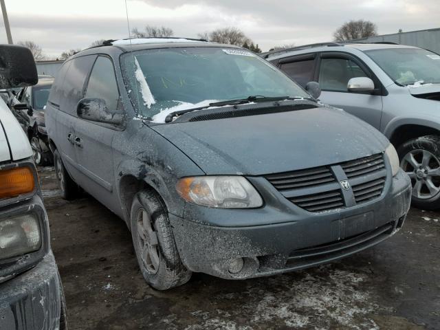 2D4GP44L07R242389 - 2007 DODGE GRAND CARA TEAL photo 1