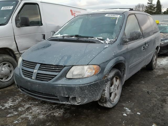 2D4GP44L07R242389 - 2007 DODGE GRAND CARA TEAL photo 2