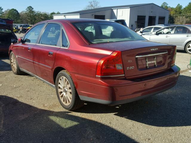 YV1TS91Z441368278 - 2004 VOLVO S80 T6 RED photo 3