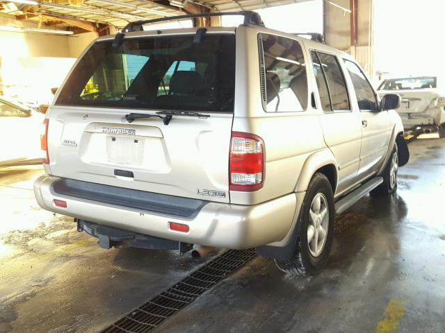 JN8DR09XX1W567455 - 2001 NISSAN PATHFINDER TAN photo 4