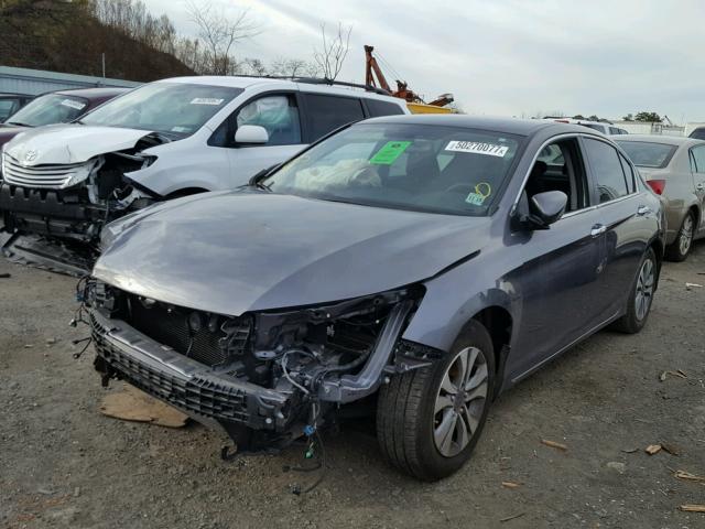 1HGCR2F39EA115909 - 2014 HONDA ACCORD LX GRAY photo 2