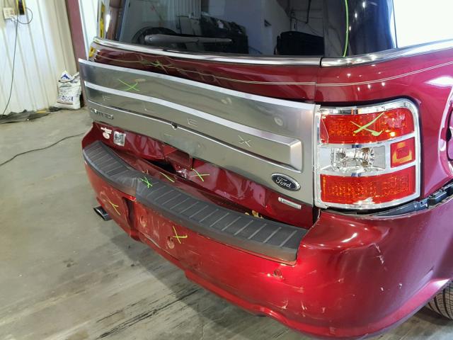 2FMHK6DT6DBD24736 - 2013 FORD FLEX LIMIT RED photo 9