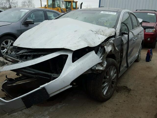 5NPE34AF2FH010693 - 2015 HYUNDAI SONATA SPO SILVER photo 2