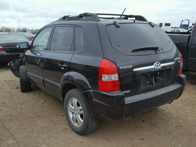 KM8JN12D17U636842 - 2007 HYUNDAI TUCSON SE BLACK photo 3