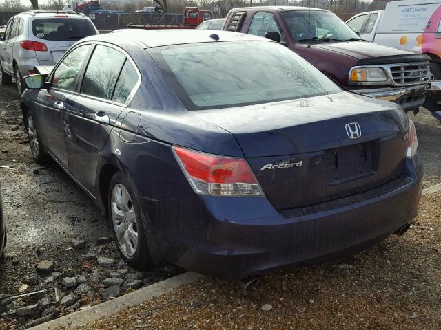 1HGCP36899A040349 - 2009 HONDA ACCORD EXL BLUE photo 3