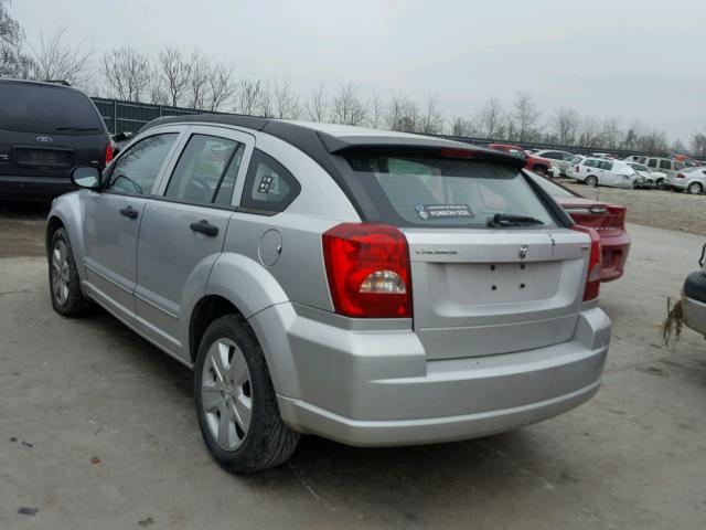 1B3HB48B87D374239 - 2007 DODGE CALIBER SX SILVER photo 3