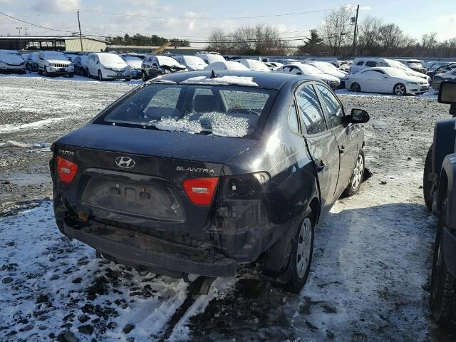 KMHDU46D29U647623 - 2009 HYUNDAI ELANTRA GL BLACK photo 4