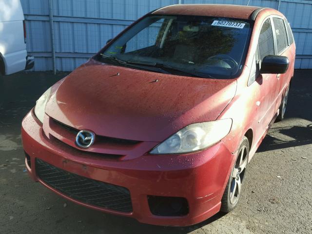 JM1CR293960127690 - 2006 MAZDA 5 RED photo 2