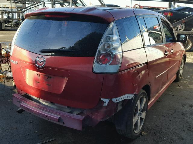 JM1CR293960127690 - 2006 MAZDA 5 RED photo 4