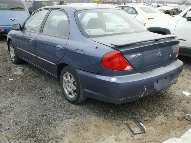 KNAFB121035291622 - 2003 KIA SPECTRA BA BLUE photo 3