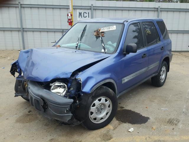 JHLRD284X1C007457 - 2001 HONDA CR-V LX BLUE photo 2