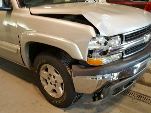 1GNEK13T65R152290 - 2005 CHEVROLET TAHOE K150 TAN photo 9