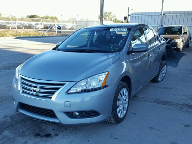 3N1AB7AP9DL673173 - 2013 NISSAN SENTRA S SILVER photo 2