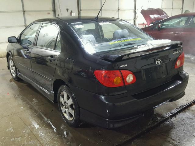 2T1BR32E53C150642 - 2003 TOYOTA COROLLA CE BLACK photo 3