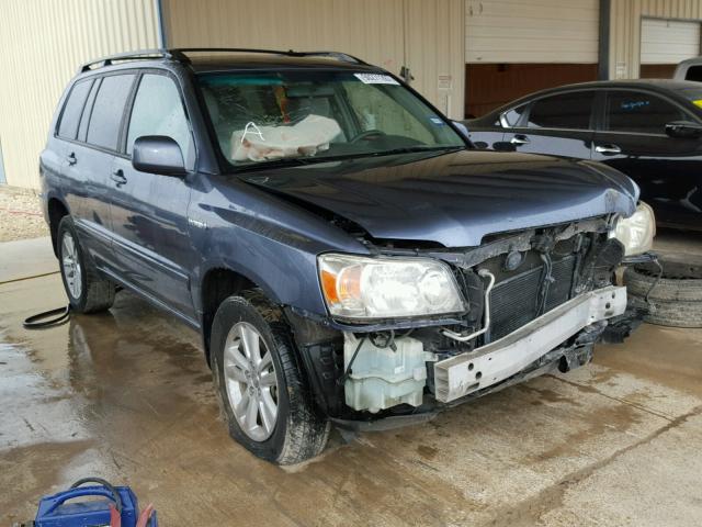 JTEDW21A570017885 - 2007 TOYOTA HIGHLANDER BLUE photo 1