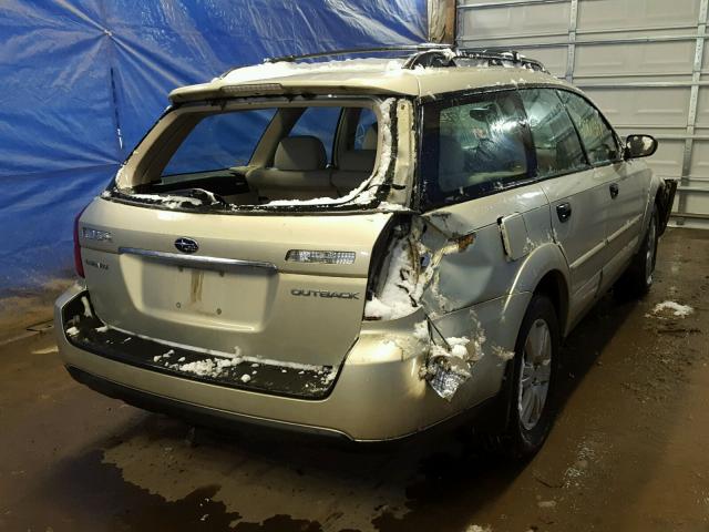 4S4BP61C457389221 - 2005 SUBARU LEGACY OUT BEIGE photo 4