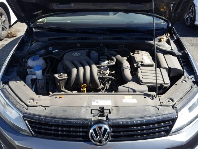 3VW2K7AJ0DM427973 - 2013 VOLKSWAGEN JETTA BASE GRAY photo 7