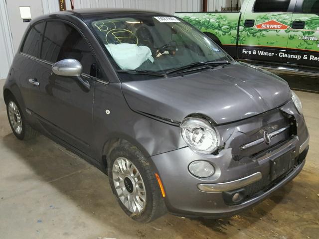 3C3CFFCR2CT117616 - 2012 FIAT 500 LOUNGE SILVER photo 1