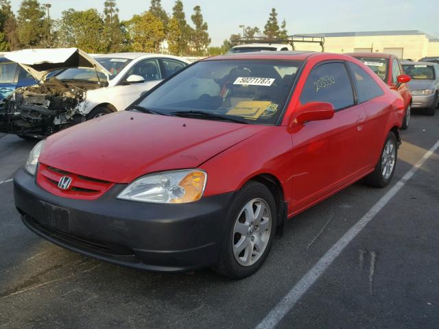 1HGEM22973L009316 - 2003 HONDA CIVIC EX RED photo 2