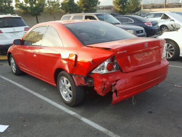 1HGEM22973L009316 - 2003 HONDA CIVIC EX RED photo 3