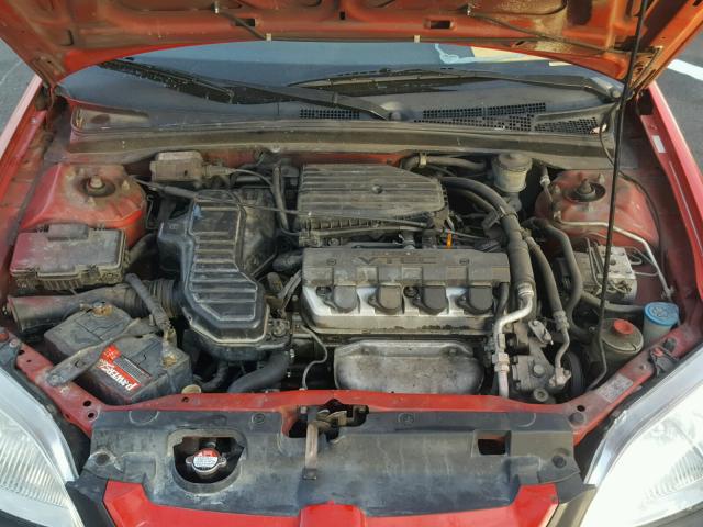 1HGEM22973L009316 - 2003 HONDA CIVIC EX RED photo 7