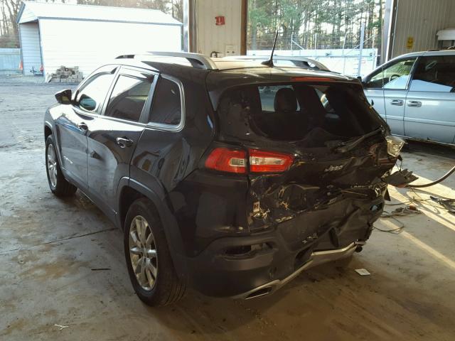 1C4PJMDS8GW134664 - 2016 JEEP CHEROKEE L BLACK photo 3