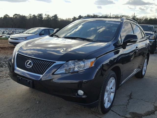 2T2ZK1BA6BC061693 - 2011 LEXUS RX 350 BLACK photo 2