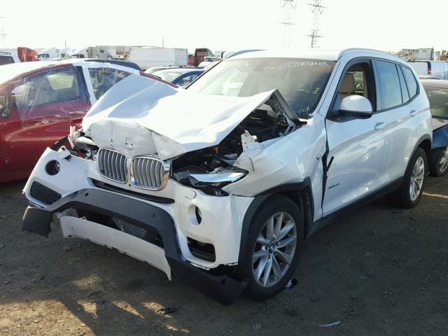 5UXWX9C53H0D97458 - 2017 BMW X3 XDRIVE2 WHITE photo 2