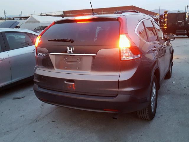 5J6RM3H72CL016356 - 2012 HONDA CR-V EXL BROWN photo 4