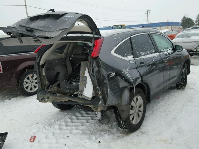 2HKRM4H73DH663656 - 2013 HONDA CR-V EXL GRAY photo 4