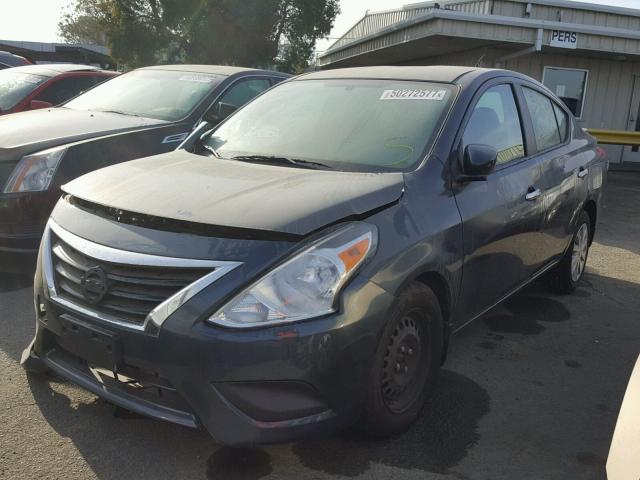 3N1CN7AP1FL902027 - 2015 NISSAN VERSA S BLUE photo 2